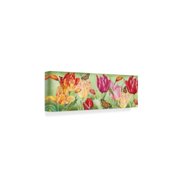 Jean Plout 'Tulip Garden' Canvas Art,10x32